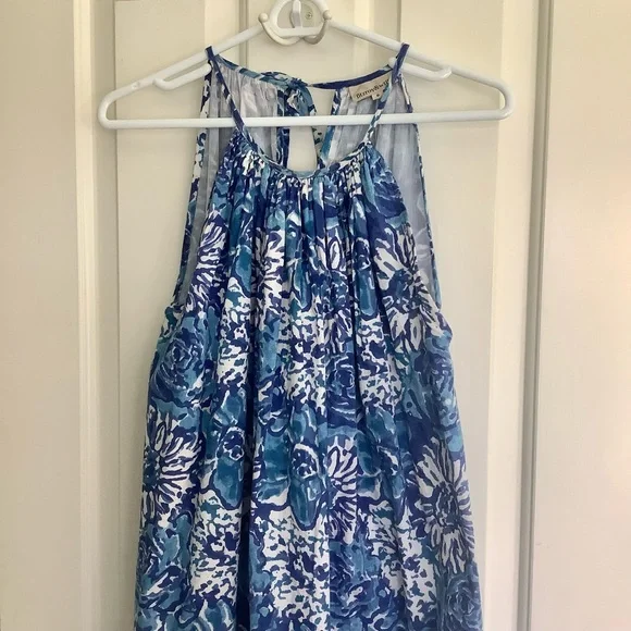 Fitzroy & Willa Blue/White Floral Print Maxi Dress Cotton Sleeveless
… - Picture 2 of 11